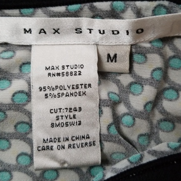 Max Studio Ruffle Hem Printed Circles - Picture 6 of 6